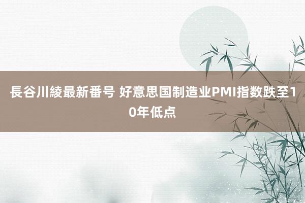 長谷川綾最新番号 好意思国制造业PMI指数跌至10年低点