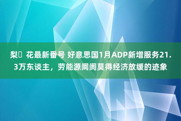 梨々花最新番号 好意思国1月ADP新增服务21.3万东谈主，劳能源阛阓莫得经济放缓的迹象