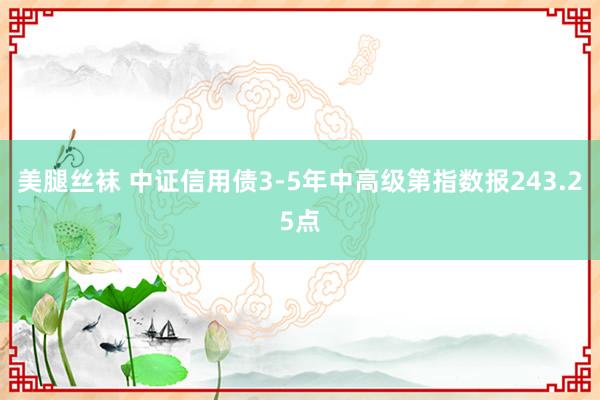 美腿丝袜 中证信用债3-5年中高级第指数报243.25点