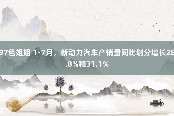 97色姐姐 1-7月，新动力汽车产销量同比划分增长28.8%和31.1%